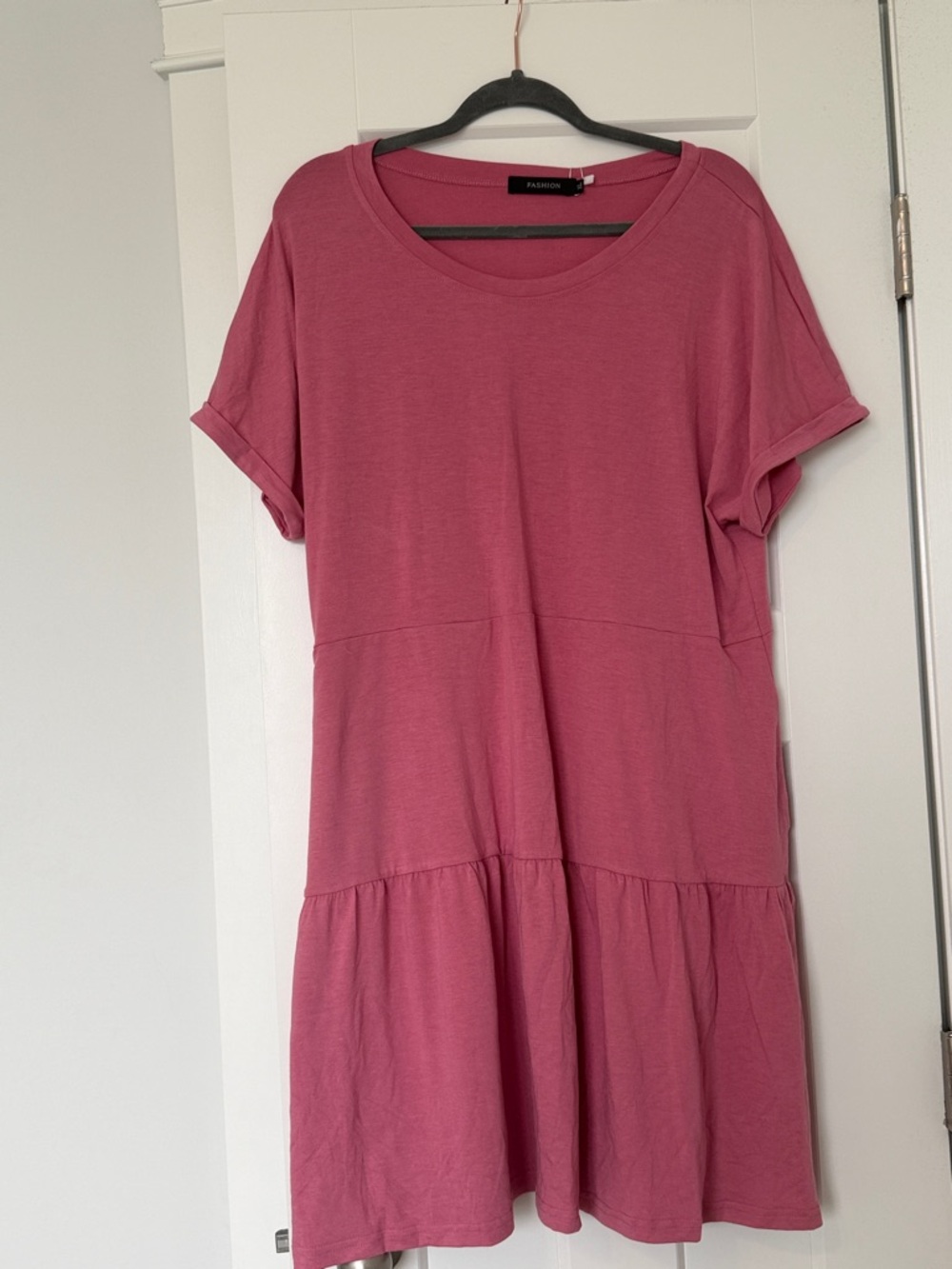 Pink Midi T-Shirt Dress